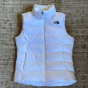 North Face Ice White puffer vest